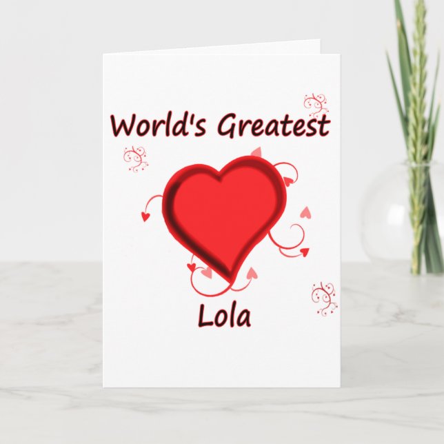 Carte La plus grande lola du monde (Devant)