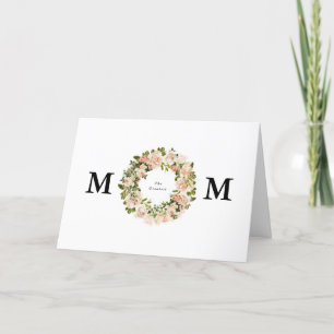 Carte La plus grande maman Élégante Rose Romance Fête de