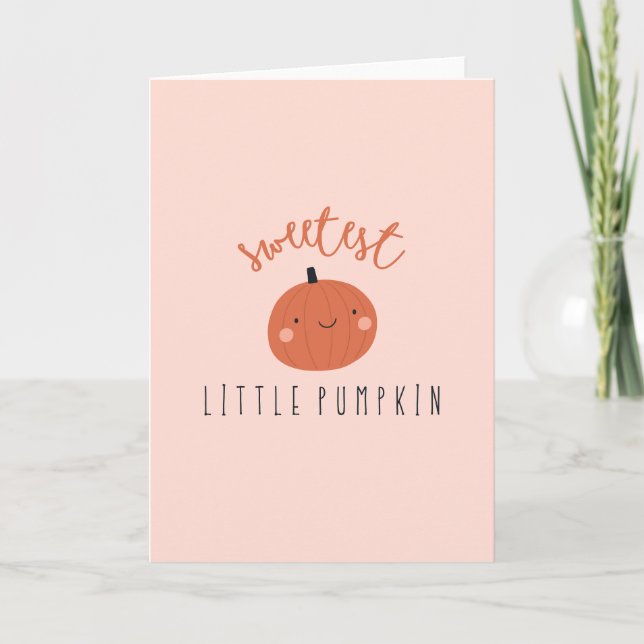 Carte la plus mignonne petite citrouille adorable  (Devant)
