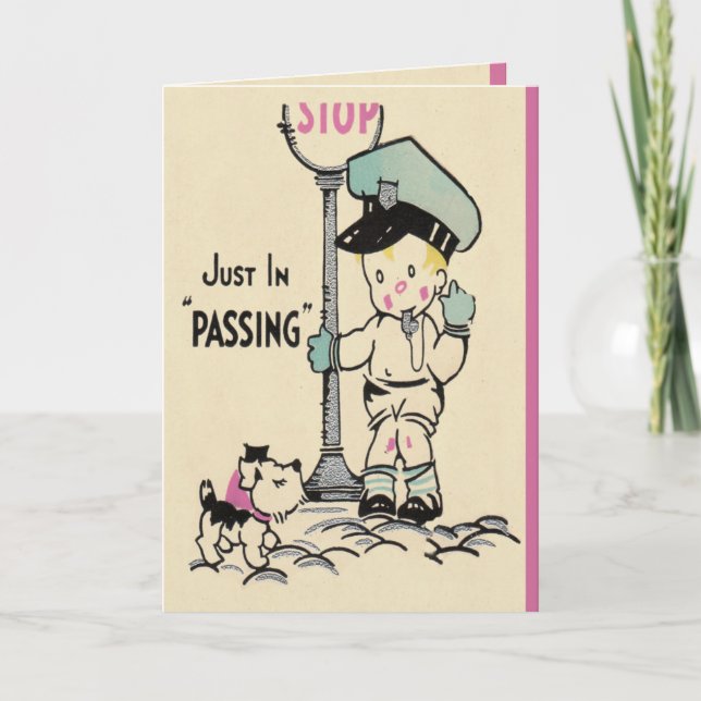 Carte La police d'anniversaire carde (Devant)