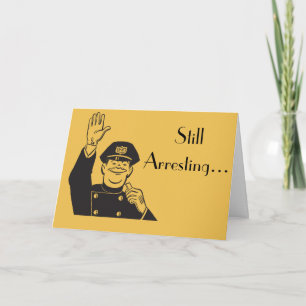 Carte La police rétro arrête toujours un joli anniversai