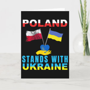 Carte La Pologne se tient aux côtés de l'Ukraine Polonai
