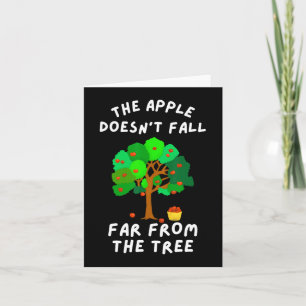 Carte La pomme ne tombe pas loin de la famille des arbre