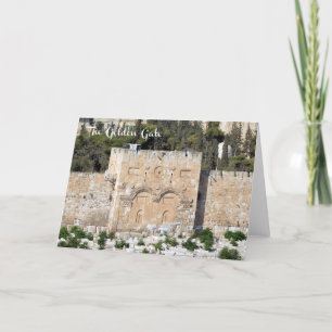 Carte La Porte d'Or, Vieille Ville de Jérusalem, Israël 