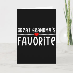 Carte La préférée de la grande grand-mère 