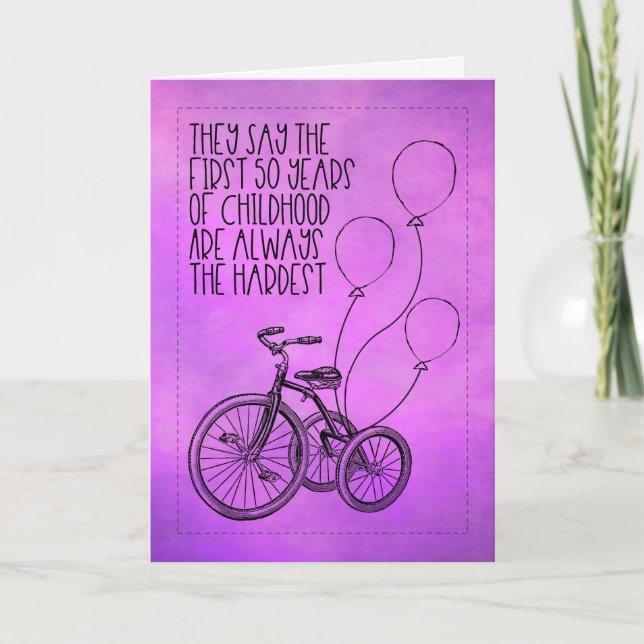 Carte La Première 50 Years of Childhood Birthday Card (Devant)