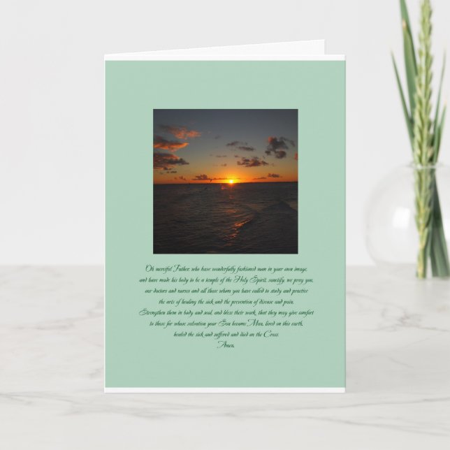 Carte La prière d'un médecin (Devant)