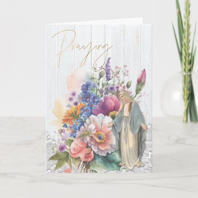 Carte La prière religieuse pour vous Vierge Marie (Devant)
