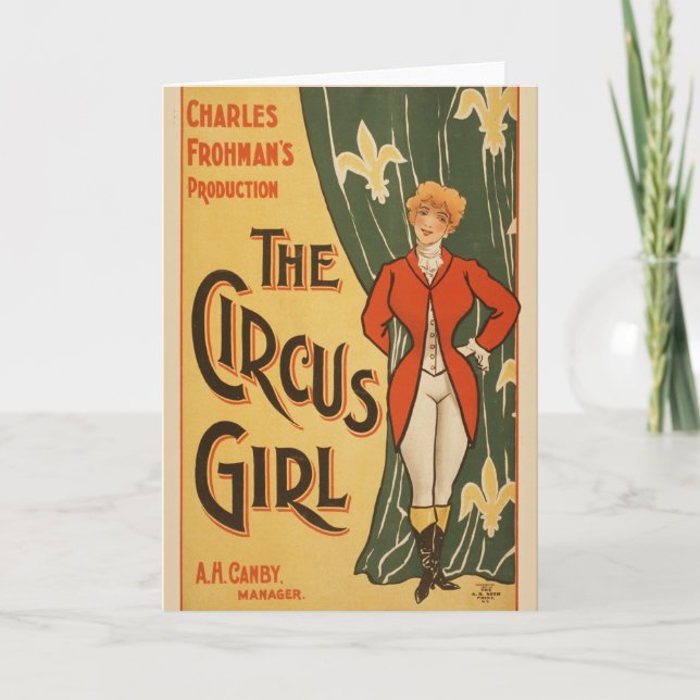 Carte La production de Charles Frohman, La fille de cirq (Devant)