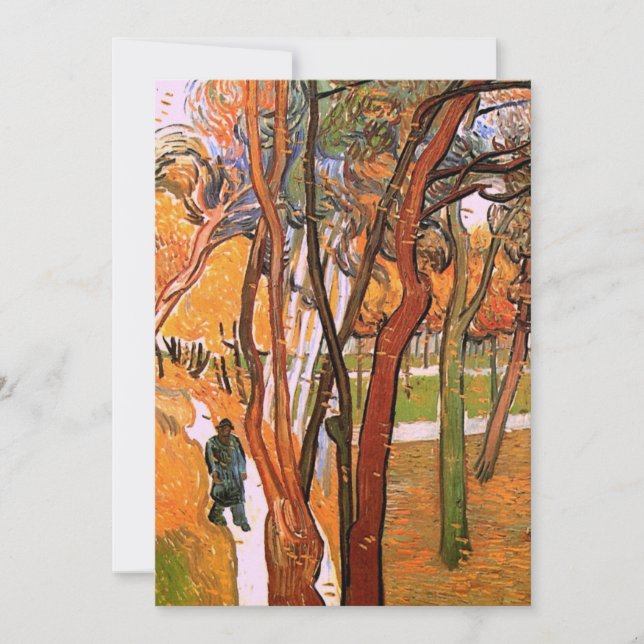 Carte La Promenade : Feuilles mortes de Vincent van Gogh (Devant)