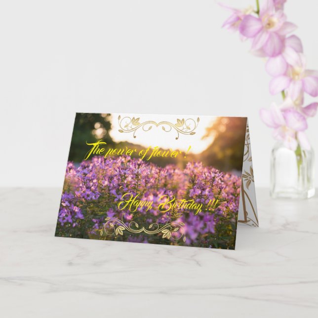 Carte La puissance de la fleur (Orchidée)