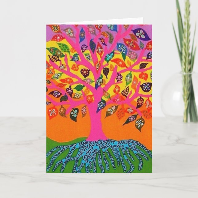 Carte La Racine De L'Arbre De Connaissances De La Vie -  (Devant)