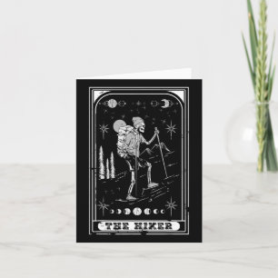 Carte La Randonnée Goth Skeleton Tarot Card Nature Hallo
