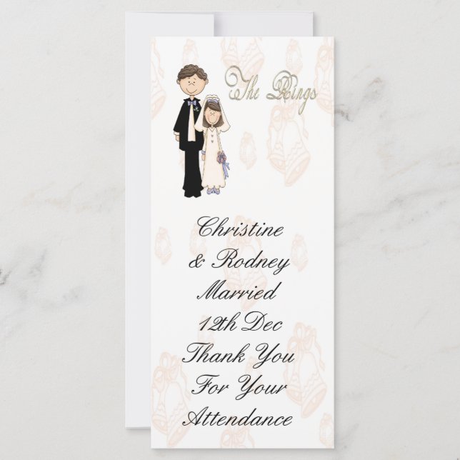 Carte La réception de mariage (Devant)