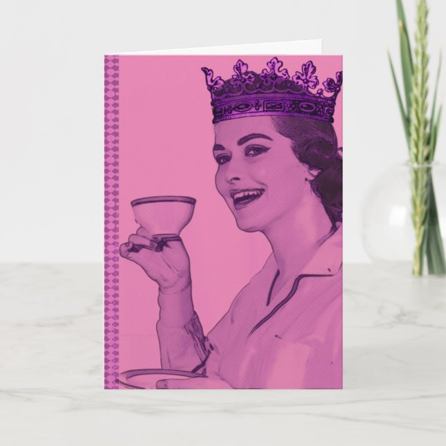 Carte La Reine du thé, fête des mères (Devant)
