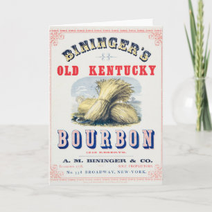 Carte La réserve du vieux Kentucky Bourbon 1849 de Binin