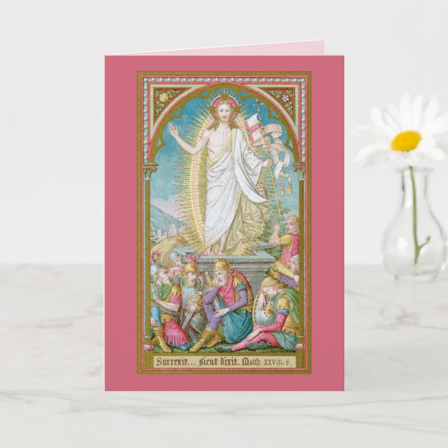 Carte La Résurrection du Christ Jésus (SAU 041) (Petite plante)