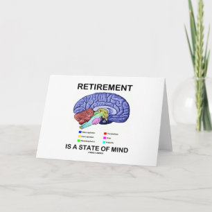 Carte La Retraite Est Un État D'Esprit (Cerveau Anatomiq