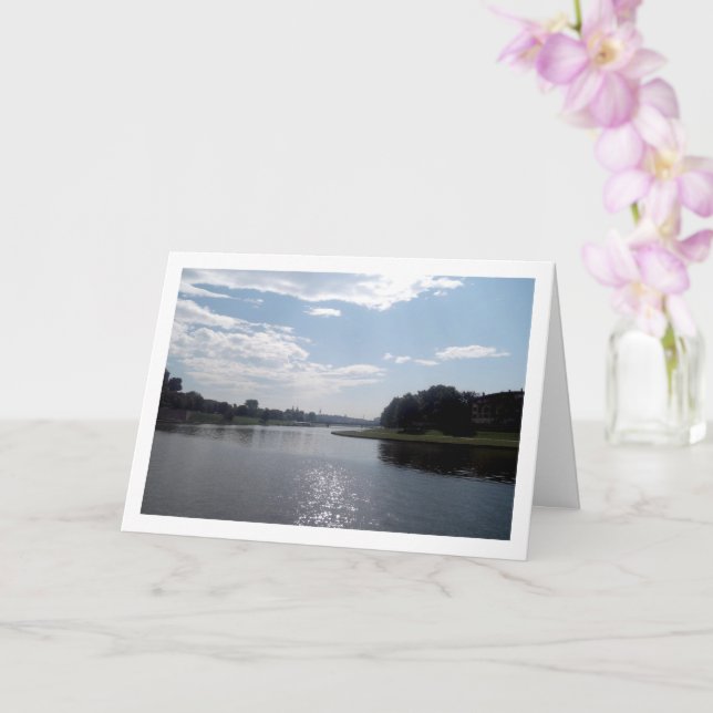 Carte La rivière Vistule, paysage de Kraków (Orchidée)