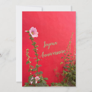 Carte La rose trémière 