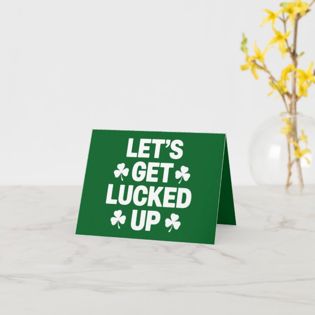 Carte La Saint-Patrick Déchaînons la Chance Trèfle Irlan (Fleur jaune)