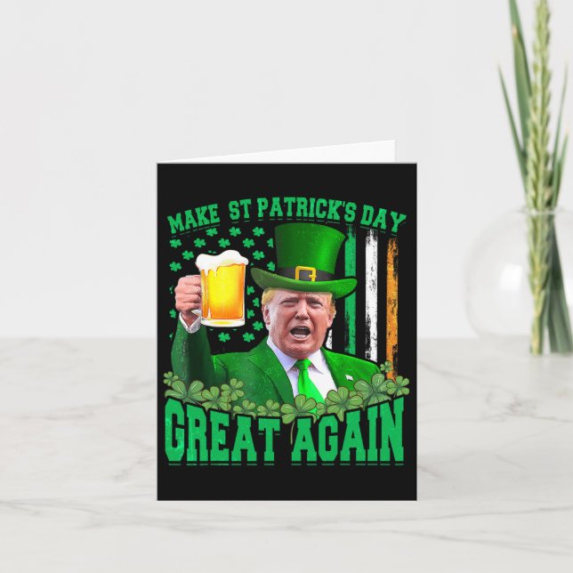 Carte La Saint-Patrick encore plus géniale drôle Trump 3 (Devant)