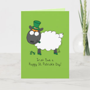 Carte La Saint-Patrick, fête fortuite du mouton irlandai