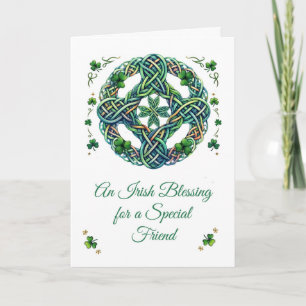 Carte La Saint-Patrick pour ami Nœud irlandais bénédicti