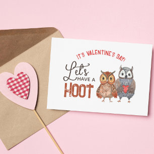 Carte La Saint-Valentin Chouette Jeu de mots Faisons une