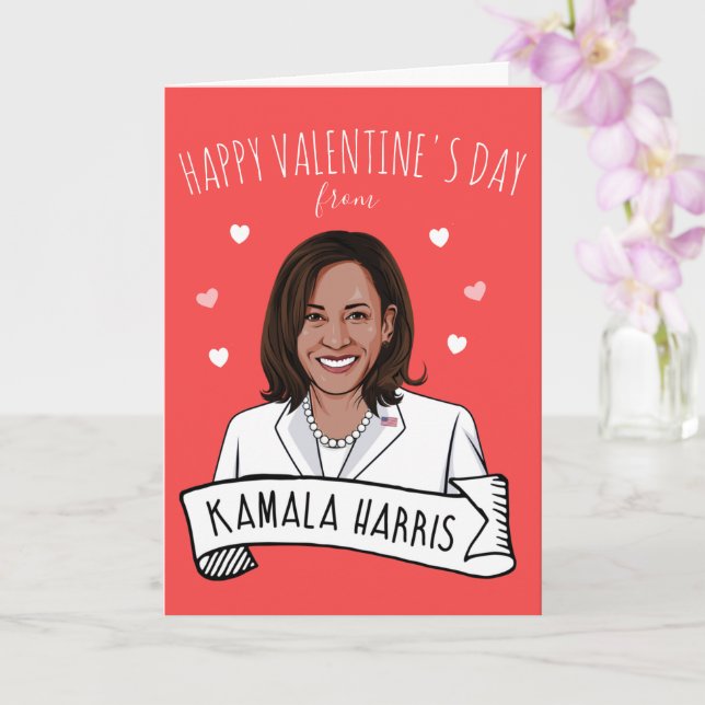 Carte La Saint-Valentin de Kamala Harris (Orchidée)