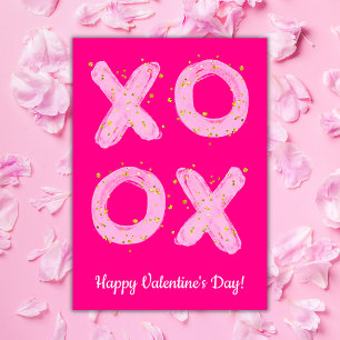 Carte La Saint Valentin moderne XOXO