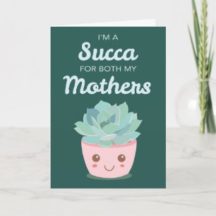 Carte La Saint-Valentin pour ma mère avec un succulent k