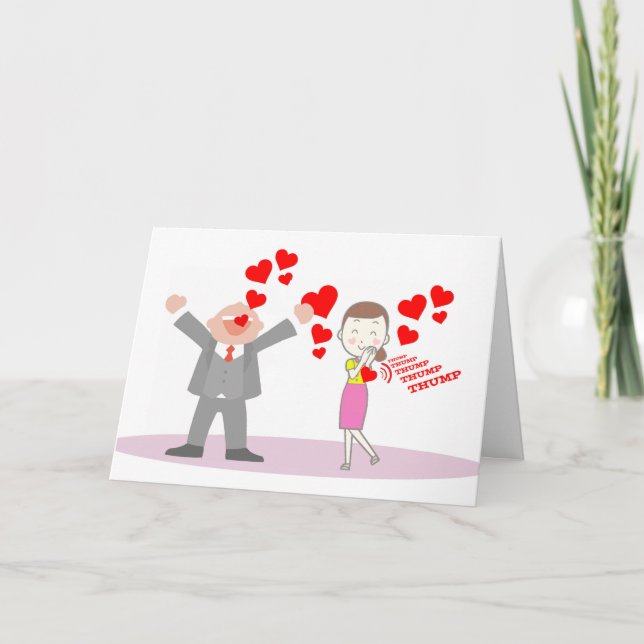 Carte La Saint-Valentin pour petite amie, un grand cri d (Devant)