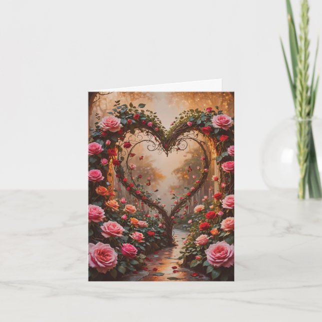 Carte La Saint-Valentin sur le chemin de mon cœur (Devant)