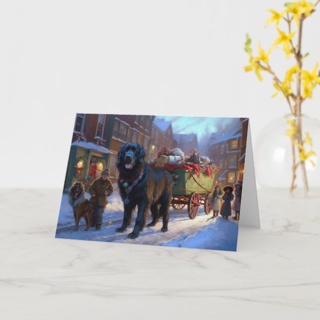 Carte La saison des fêtes de Noël de Terre-Neuve (Fleur jaune)