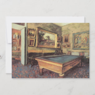 Carte La salle de billard à Menil Hubert par Edgar Degas
