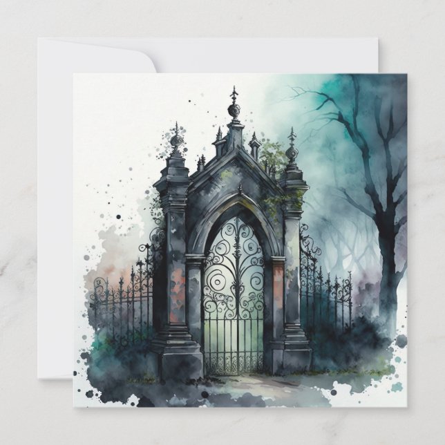 Carte La série de portes du cimetière gothique Design 11 (Devant)