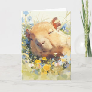 Carte La sieste pacifique de Capybara