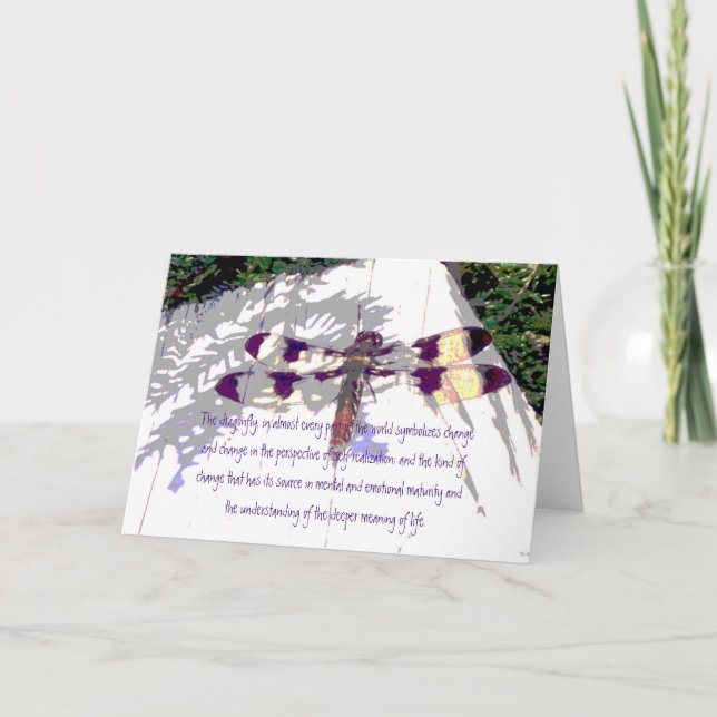 Carte La signification de la libellule de vie (Devant)