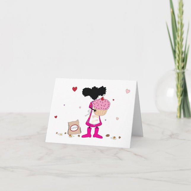 Carte La soeur prépare un gâteau (Devant)