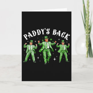 Carte La St Patrick drôle de Paddy Trump Chanceux Shamro