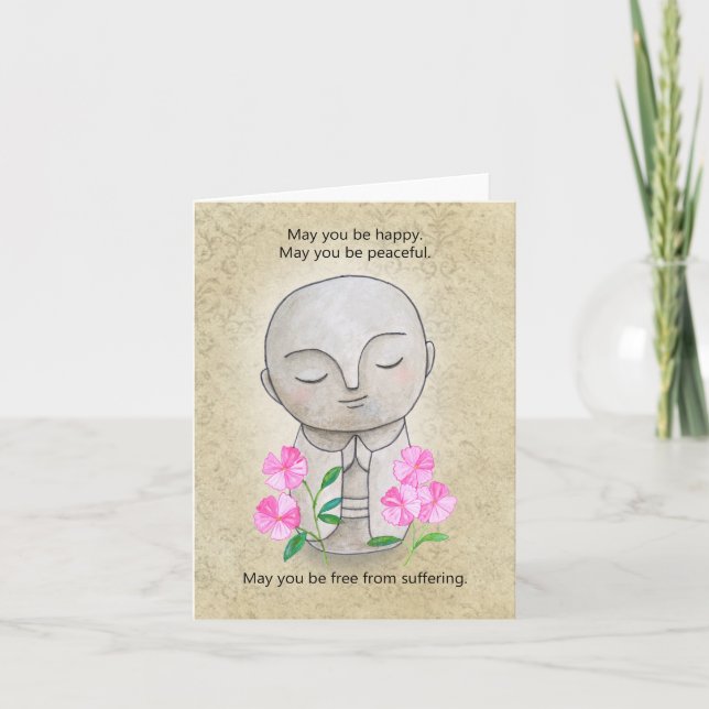 Carte La Sympathie Bouddhiste Jizo Art Obtenez Un Soutie (Devant)