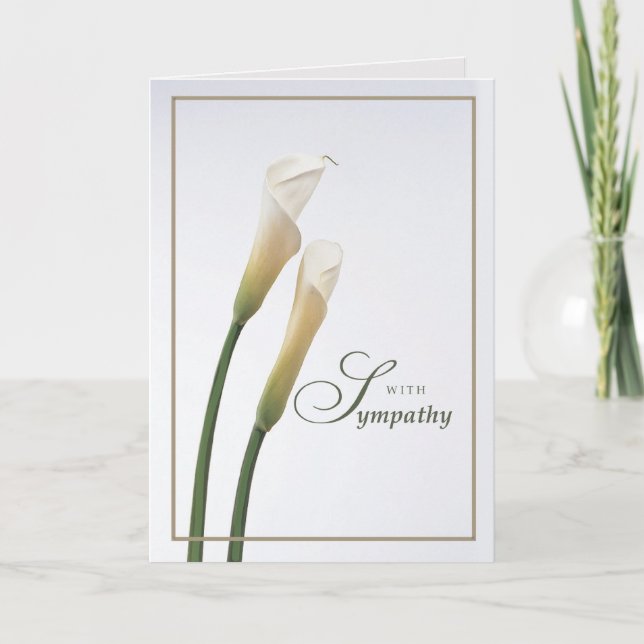 Carte La sympathie de Calla Lily (Devant)