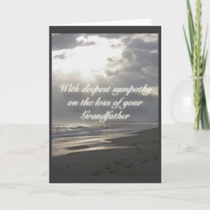 Carte La sympathie de la perte du grand-père du soir