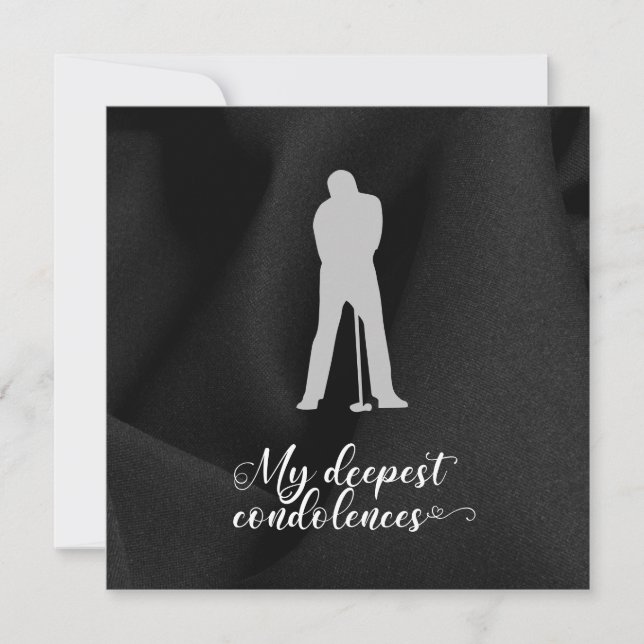 Carte La sympathie du golf pour vos condoléances de pert (Devant)