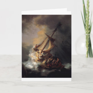 Carte La tempête sur la mer de Galilée par Rembrandt-van
