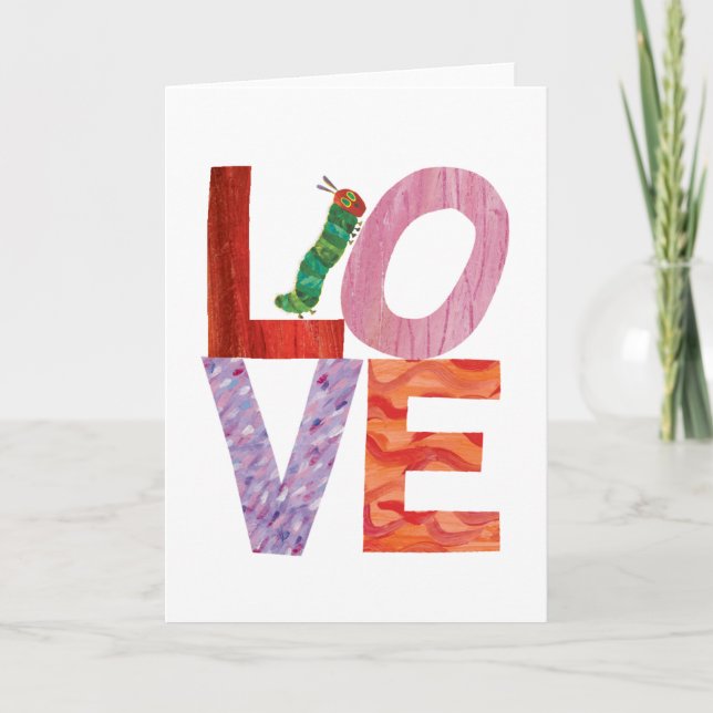Carte La très gourmande chenille | AMOUR (Devant)