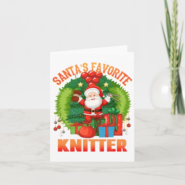 Carte La Tricoteuse préférée du Père Noël, les Tricoteus (Devant)