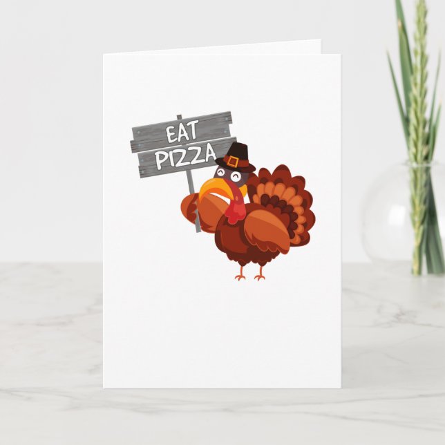Carte La Turquie mangent le jour drôle de thanksgiving (Devant)