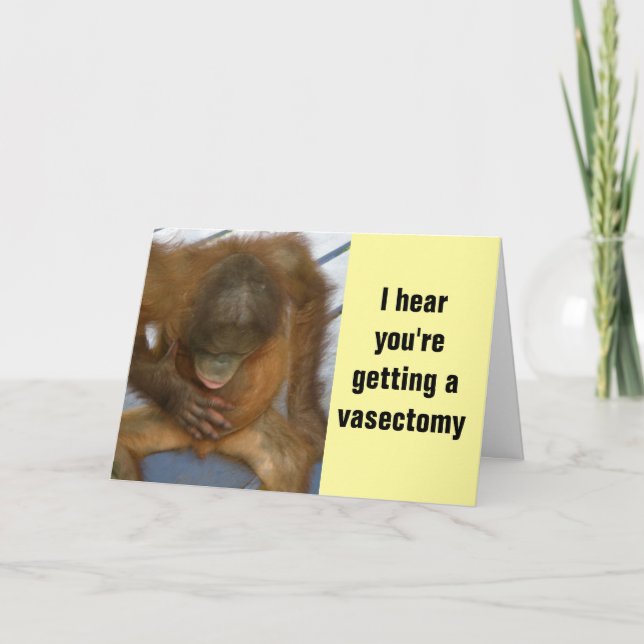 Carte La vasectomie gardent le calme et continuent (Devant)